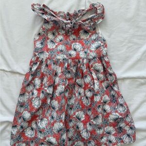Babycottons red and blue floral dress